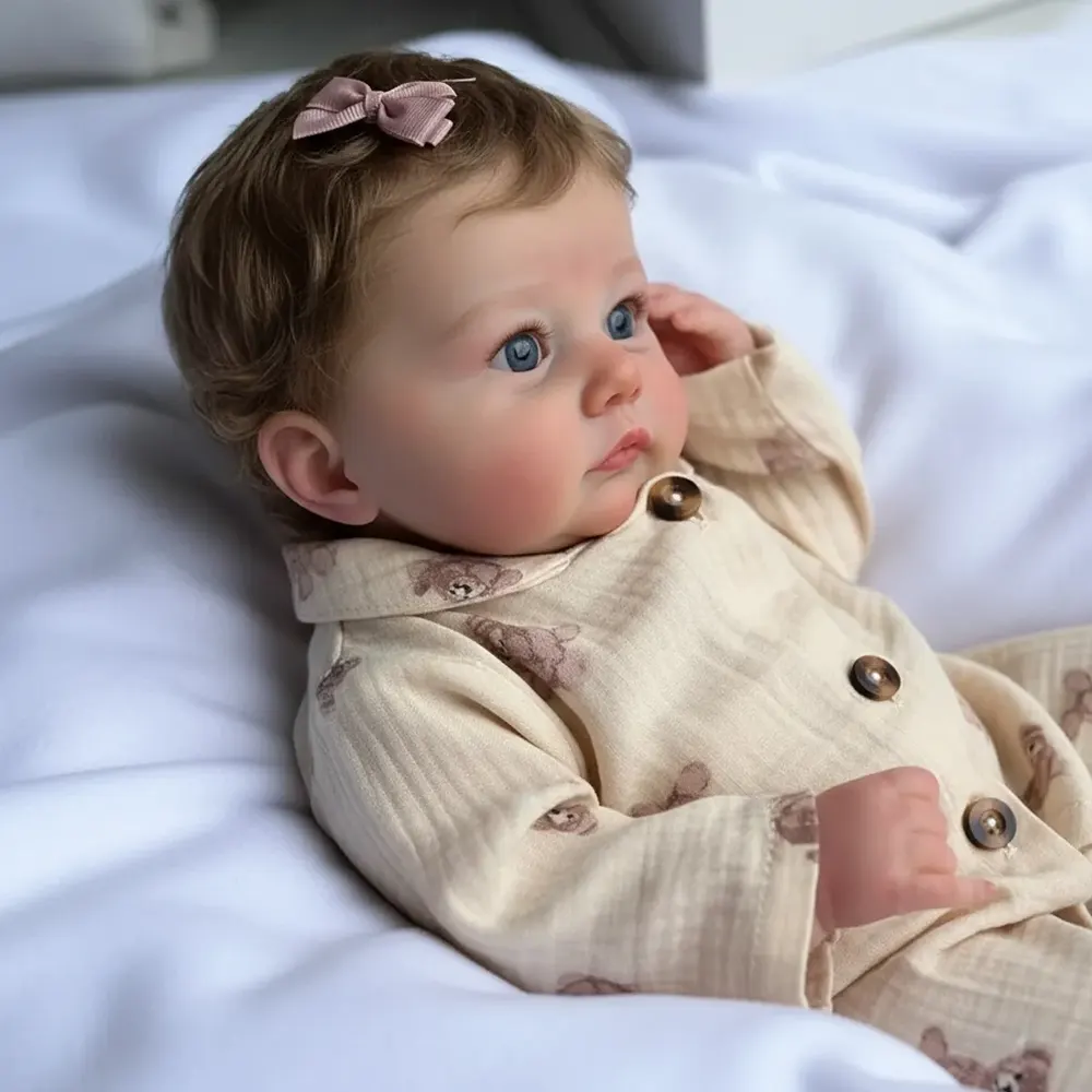 12"/ 16"/ 20" Lifelike Solid Platinum Liquid Reborn Baby Doll with Clear Beautiful, photograph 4