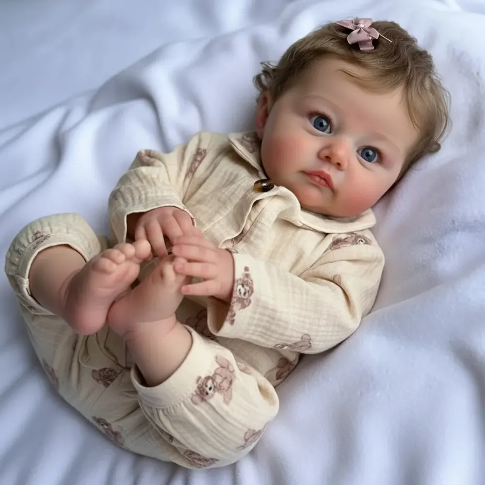 12"/ 16"/ 20" Lifelike Solid Platinum Liquid Reborn Baby Doll with Clear Beautiful, photograph 5
