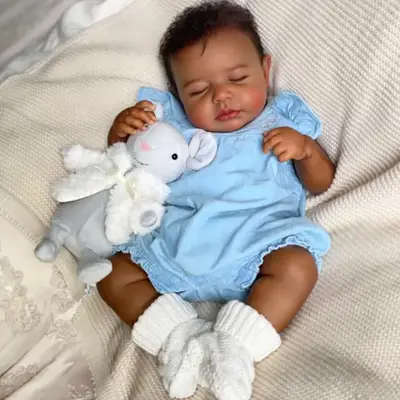 12"&16" Adorable Baby Girl African American Doll Full Body Silicone Extremely