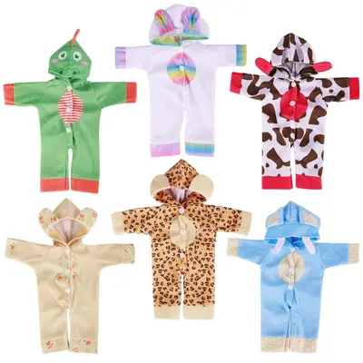 12"-16" Cute Animal Coat Costume 6-Pieces Set Clothing Accessories