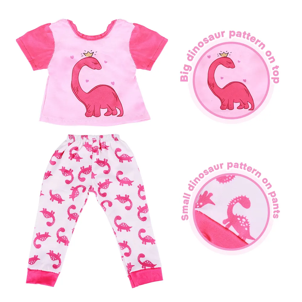 12"-16" Cute Energetic Baby Girl 4 Pcs Set Reborn Baby Doll Clothes Accessories Set, photograph 3