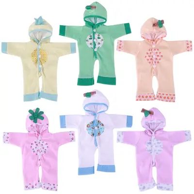 12"-16" Cute Fruit Onesie 6-Pieces Set for Newborn Baby Clothing Accessories