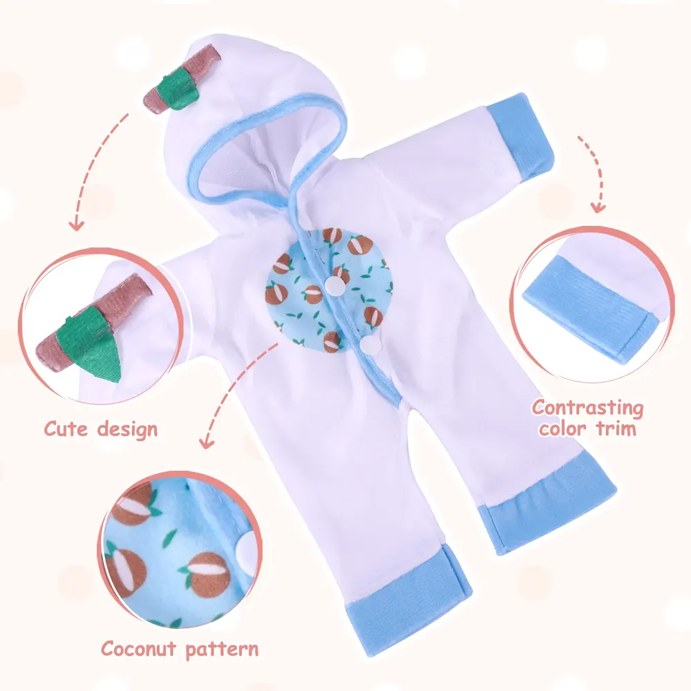 12"-16" Cute Fruit Onesie 6-Pieces Set for Newborn Baby Clothing Accessories, photograph 2