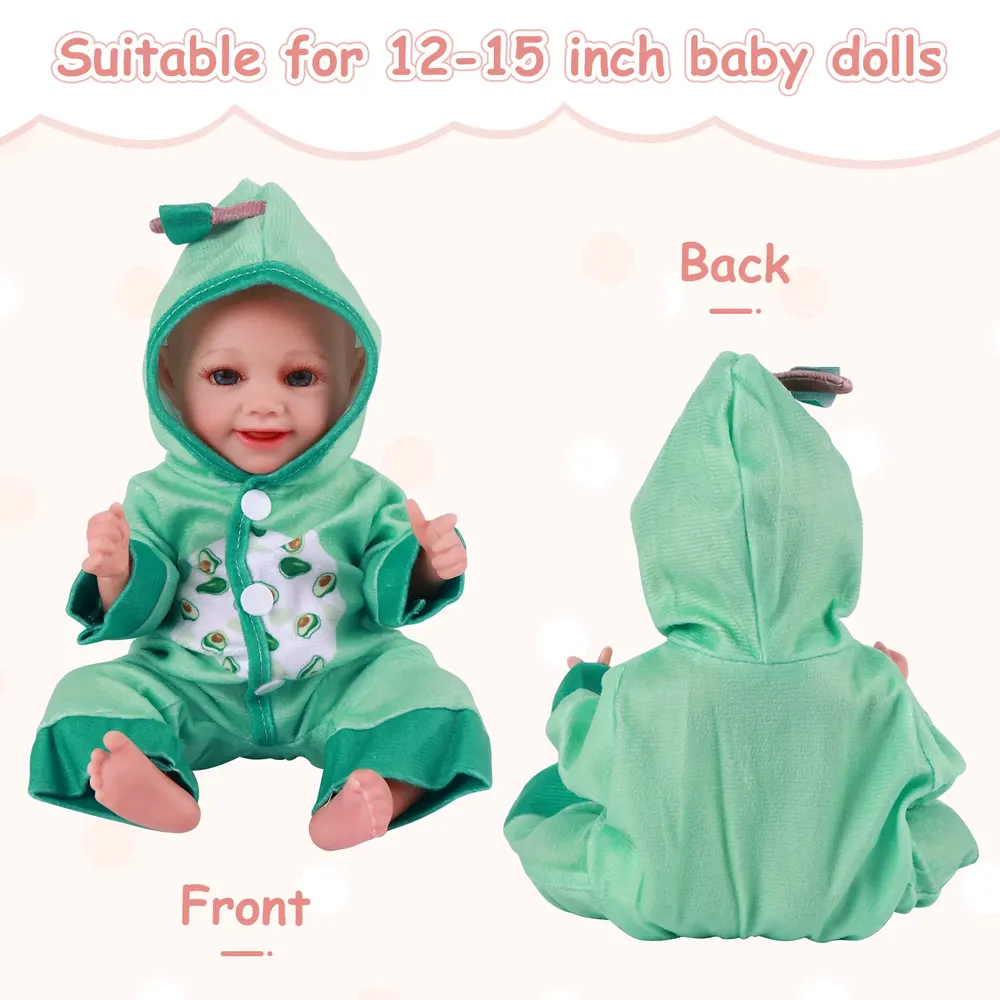 12"-16" Cute Fruit Onesie 6-Pieces Set for Newborn Baby Clothing Accessories, photograph 4