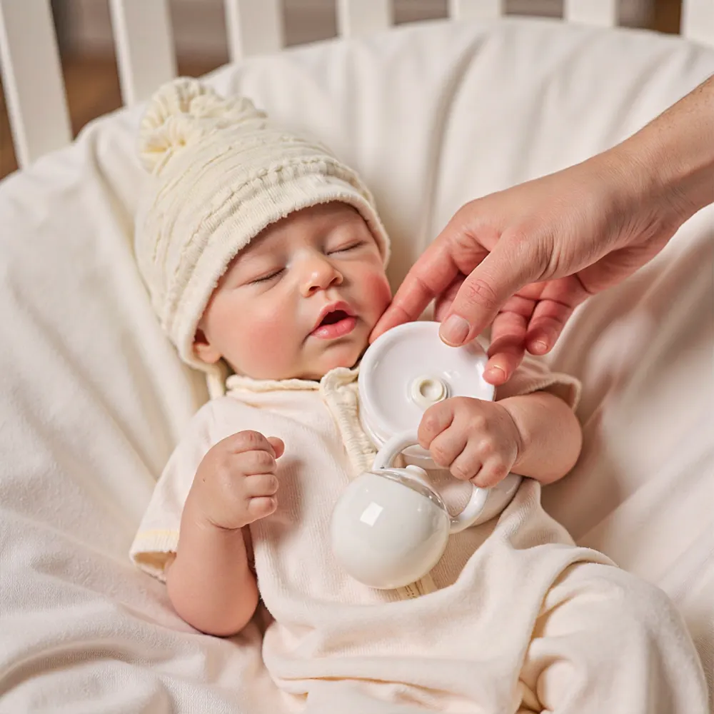 12"&16" Flexible Full Silicone Realistic Baby, Soft Newborn Sleeping Baby Doll Boy, photograph 4