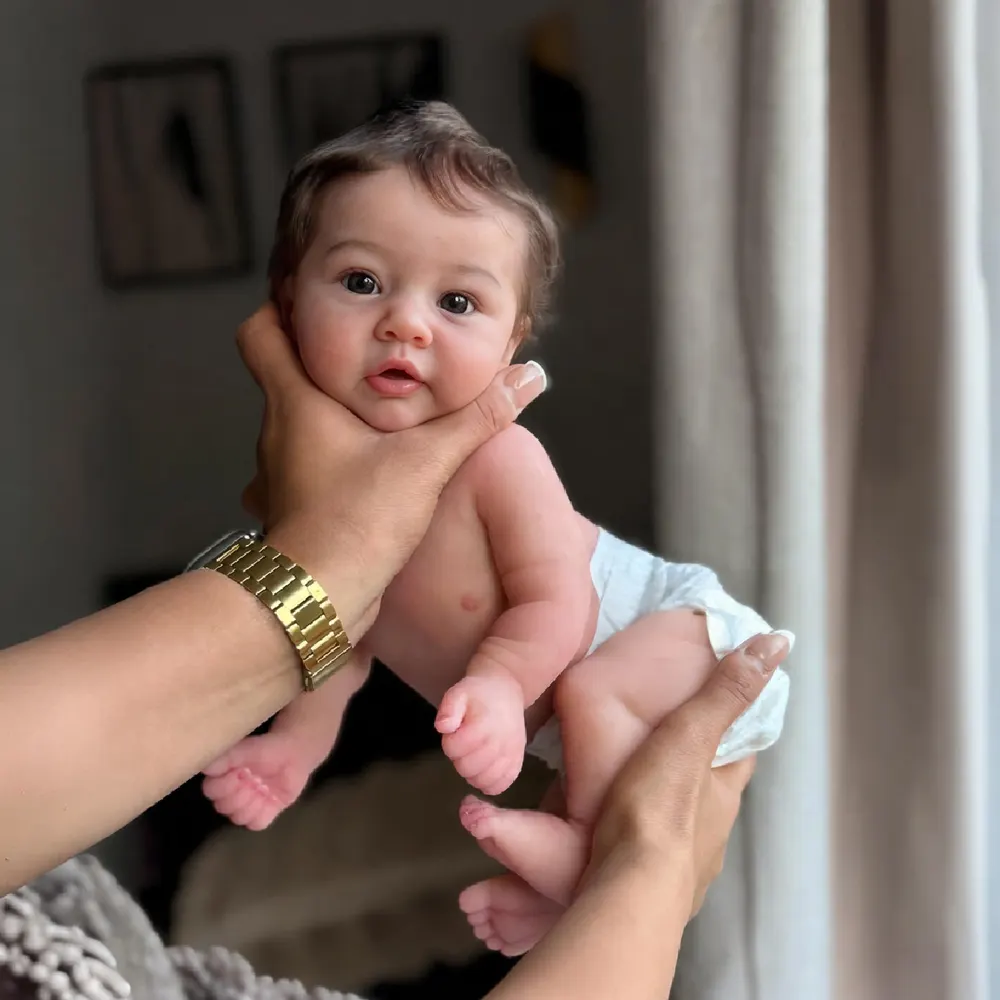 12"/16" Full Body Silicone Reborn Baby Girl with Opened Eyes