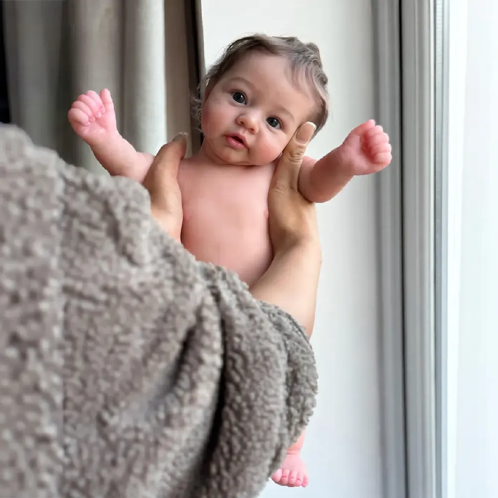 12"/16" Full Body Silicone Reborn Baby Girl with Opened Eyes, photograph 5