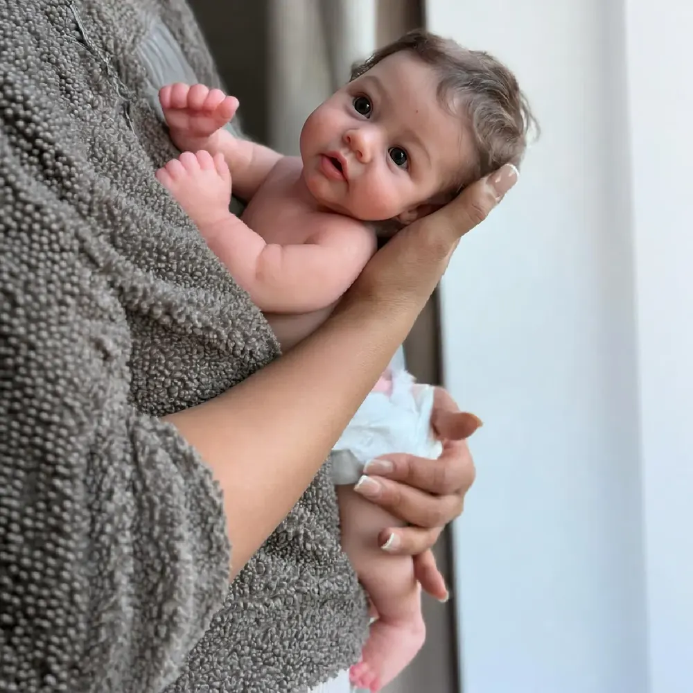 12"/16" Full Body Silicone Reborn Baby Girl with Opened Eyes, photograph 6