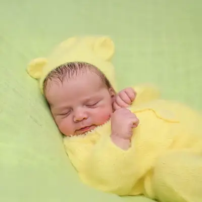 12"&16" Full Body Silicone Reborn Sleeping Baby Doll with Rooted Brown Hair