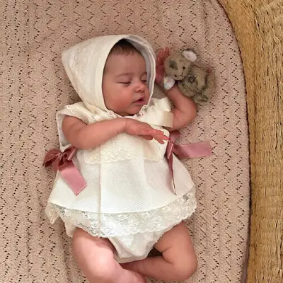 12" & 16" Full Body Silicone Sleeping Baby Girl or Boy with Brown Hair
