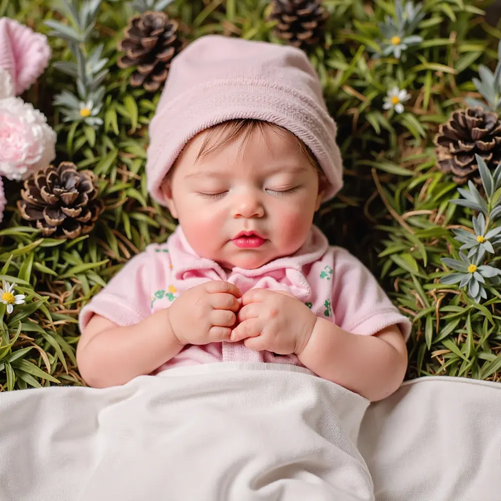 12"&16" Full Platinum Solid Silicone Sleeping Baby Doll Girl or Boy Presin, photograph 3