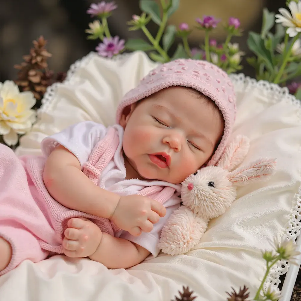 12"&16" Full Platinum Solid Silicone Sleeping Baby Doll Girl or Boy Presin, photograph 5