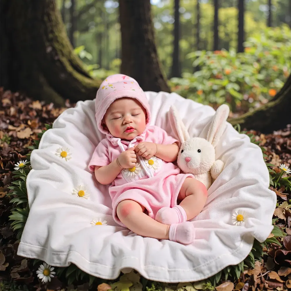 12"&16" Full Platinum Solid Silicone Sleeping Baby Doll Girl or Boy Presin, photograph 6