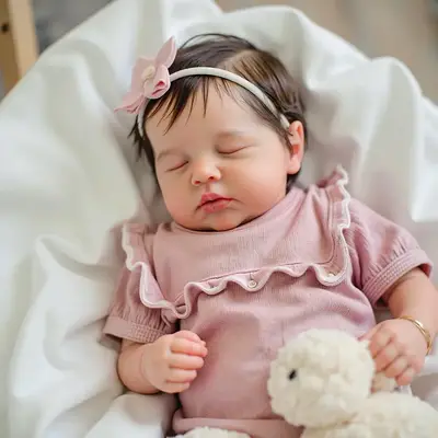 12" & 16" Full Silicone Body Endearing Reborn Baby Doll Girl or Boy with Soft Hair