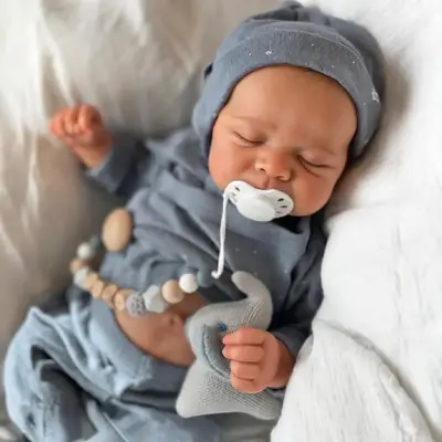 12"&16" Full Silicone Reborn Newborn Baby Girl or Boy, Brown Hair