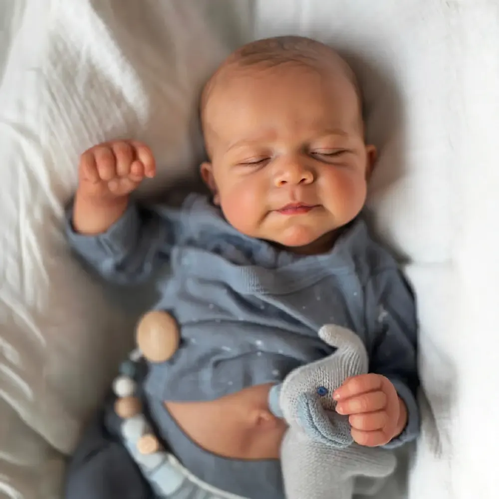 12"&16" Full Silicone Reborn Newborn Baby Girl or Boy, Brown Hair, photograph 3