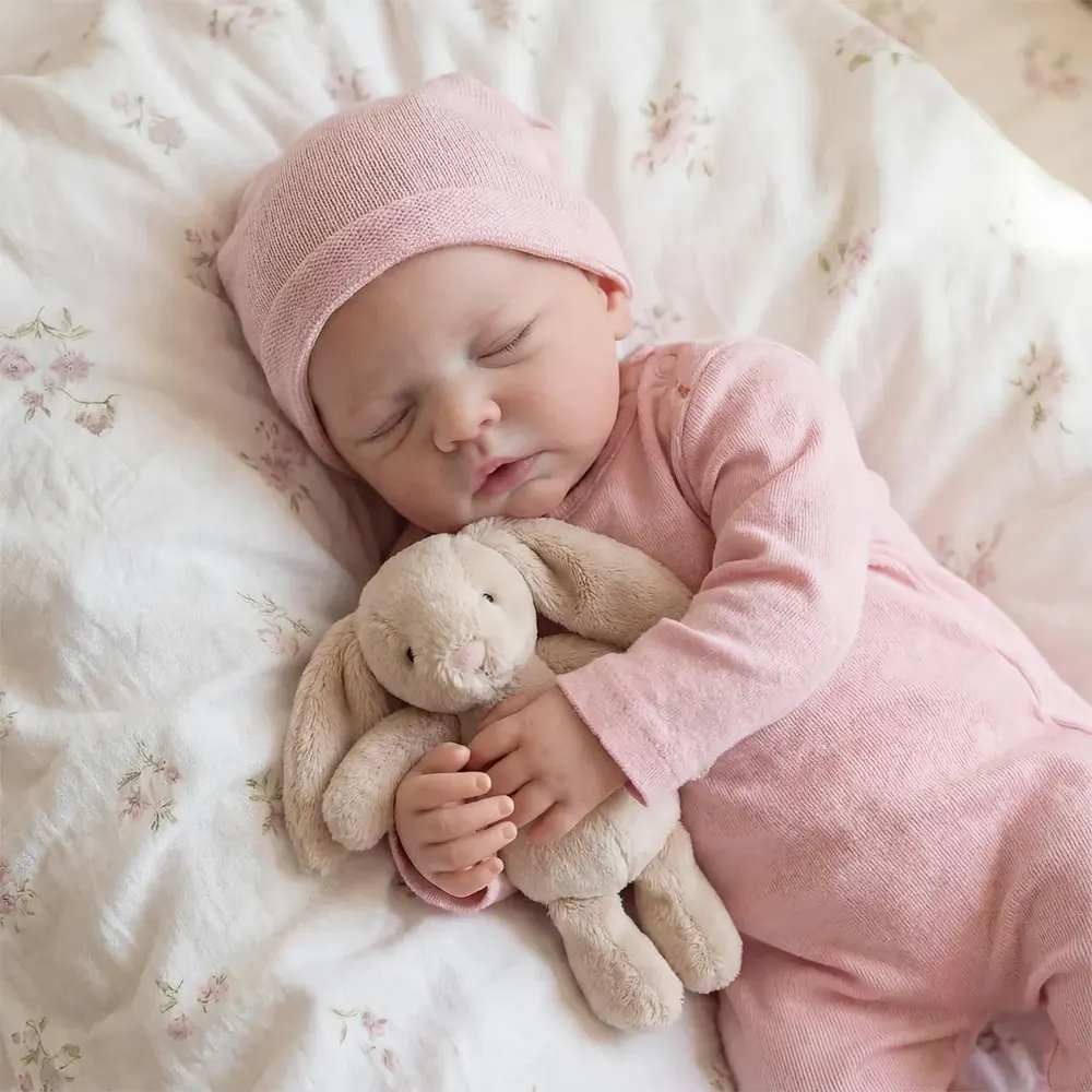 12 & 16" Full Silicone Newborn Baby Boy or Girl Featuring Closed Eyes A Peaceful, photograph 2