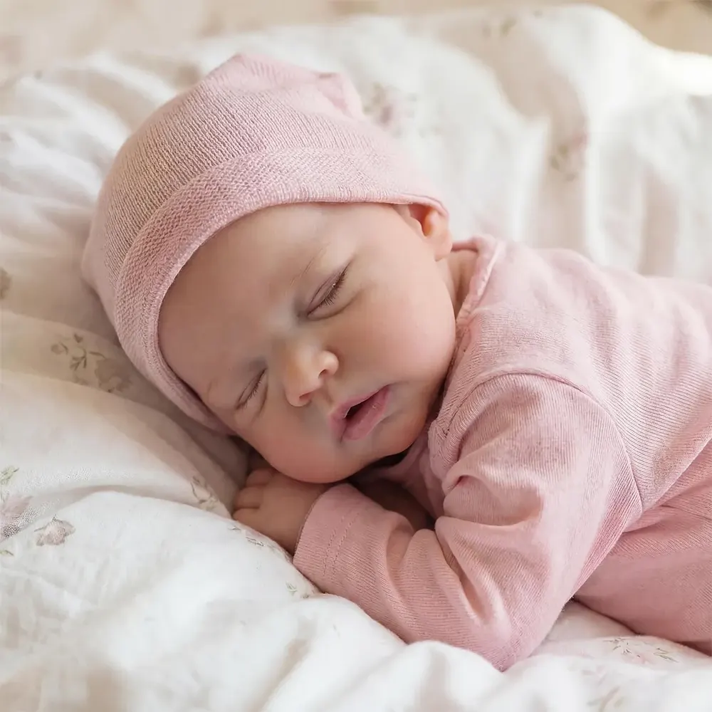 12 & 16" Full Silicone Newborn Baby Boy or Girl Featuring Closed Eyes A Peaceful, photograph 3