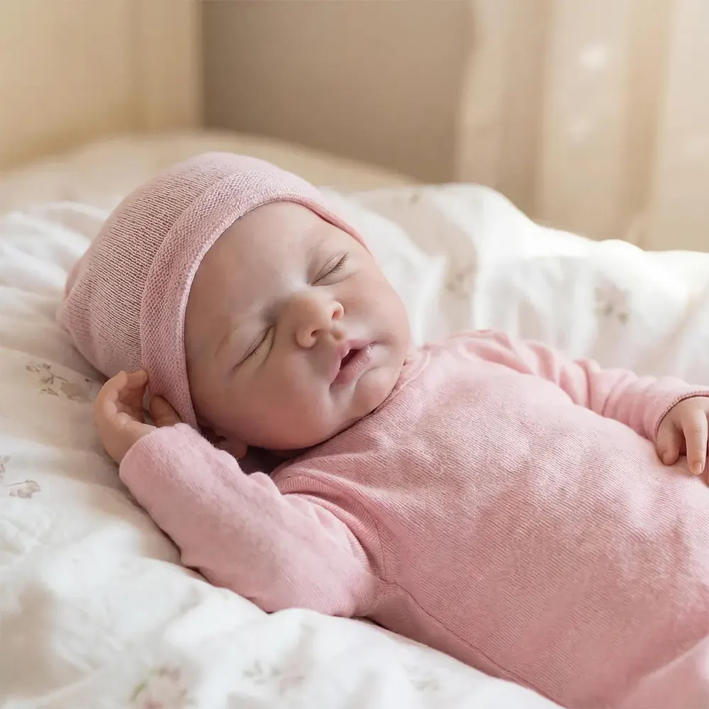 12 & 16" Full Silicone Newborn Baby Boy or Girl Featuring Closed Eyes A Peaceful, photograph 4