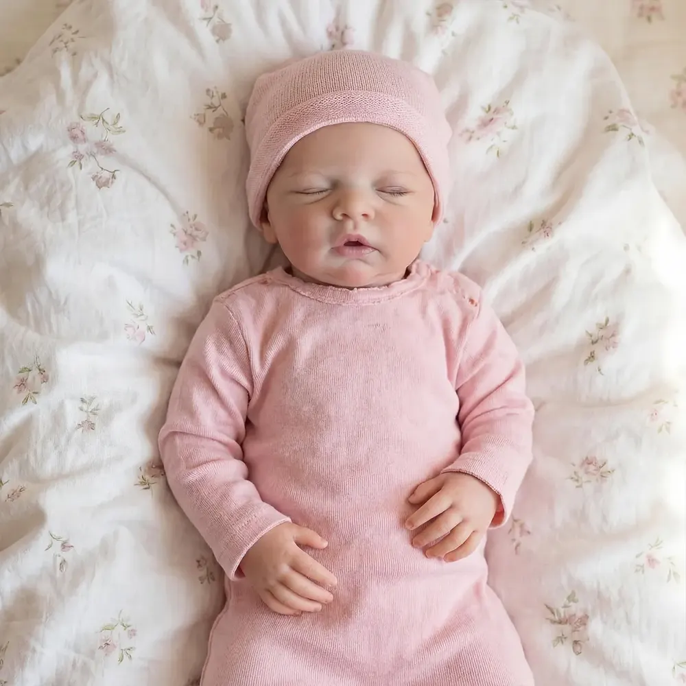 12 & 16" Full Silicone Newborn Baby Boy or Girl Featuring Closed Eyes A Peaceful, photograph 5