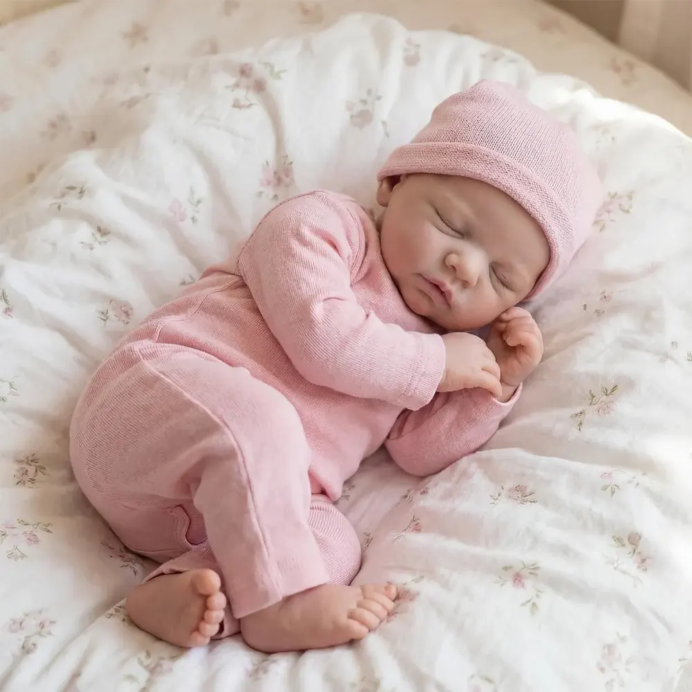 12 & 16" Full Silicone Newborn Baby Boy or Girl Featuring Closed Eyes A Peaceful, photograph 6