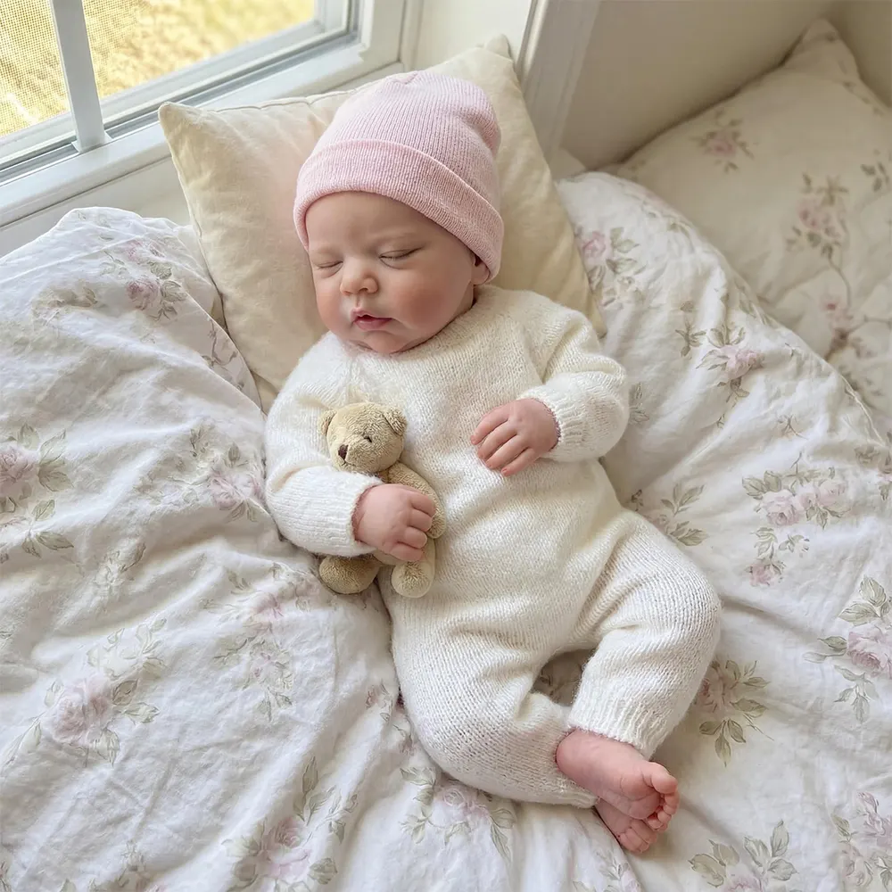 12 & 16" Silicone Baby Doll Boy or Girl with Closed Eyes Newborn Style Made, photograph 2