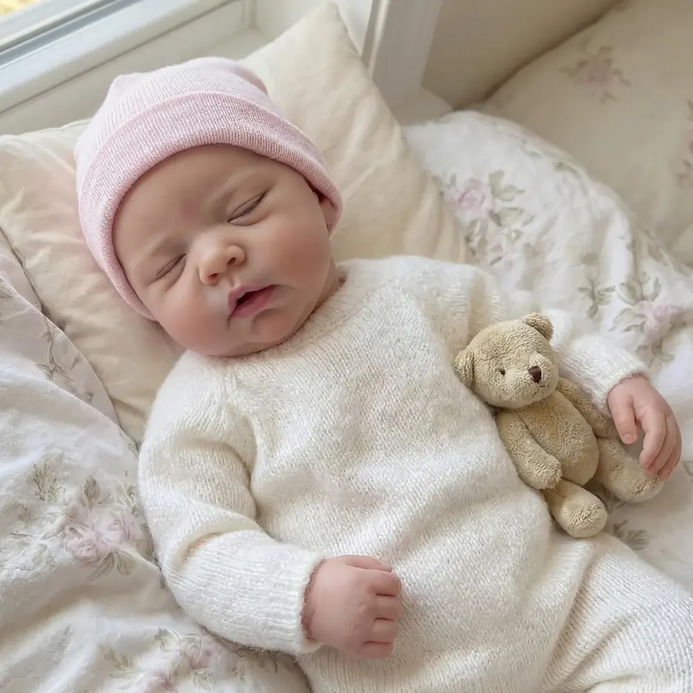 12 & 16" Silicone Baby Doll Boy or Girl with Closed Eyes Newborn Style Made, photograph 4