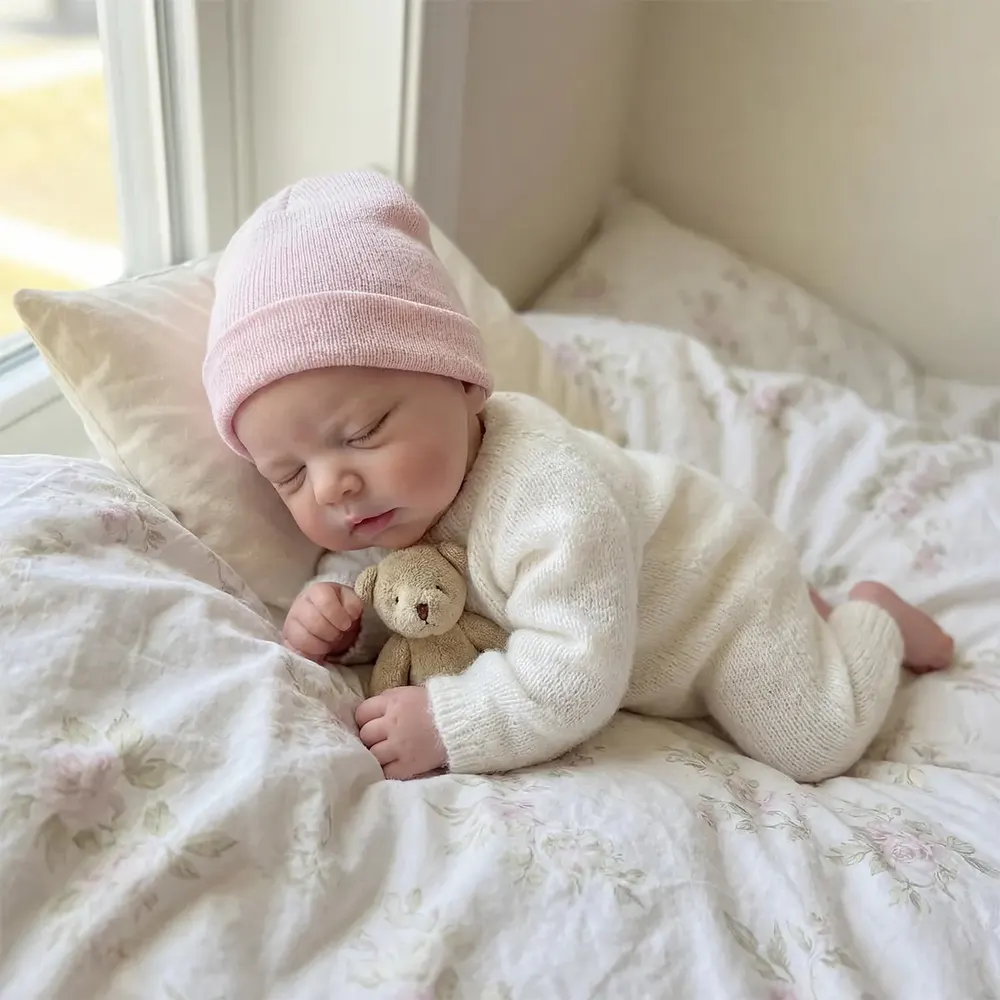 12 & 16" Silicone Baby Doll Boy or Girl with Closed Eyes Newborn Style Made, photograph 5
