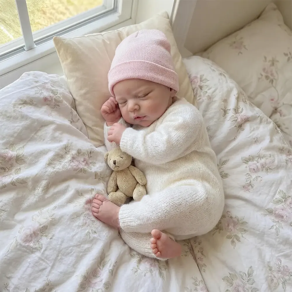 12 & 16" Silicone Baby Doll Boy or Girl with Closed Eyes Newborn Style Made, photograph 6