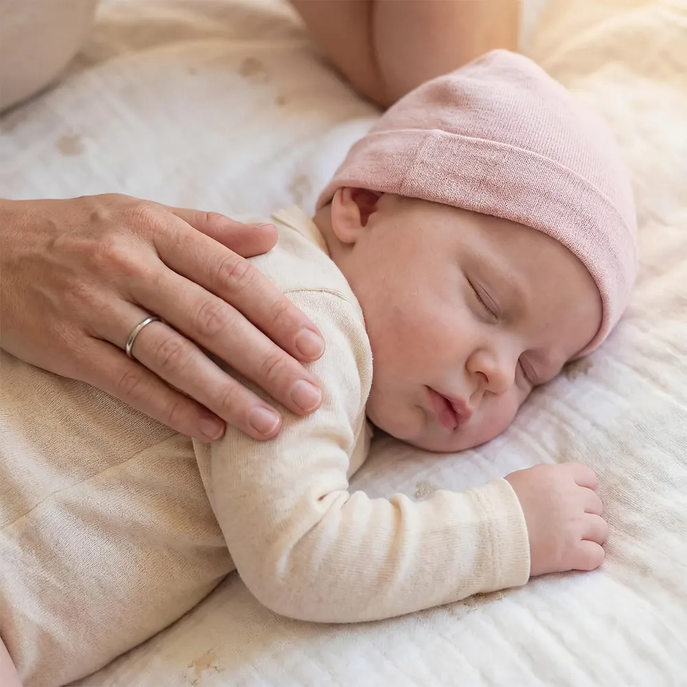 12 & 16" Silicone Newborn Doll Closed Eyes with Rooted Hair Option with a Quiet, photograph 2