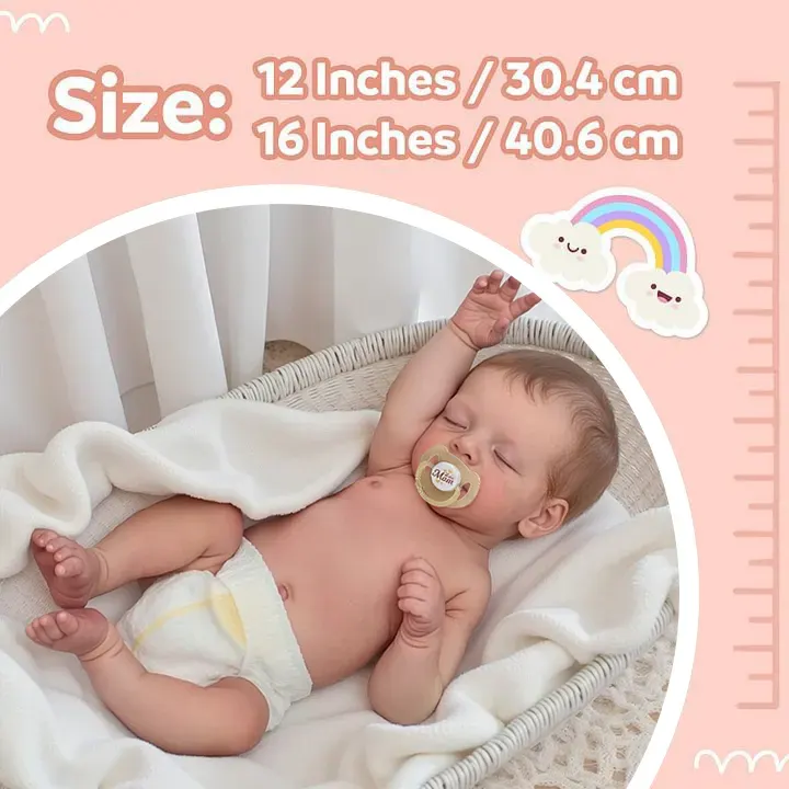 12 & 16" More Flexible Realistic Baby, Reborn Full Liquid Silicone Baby Doll Boy, photograph 3