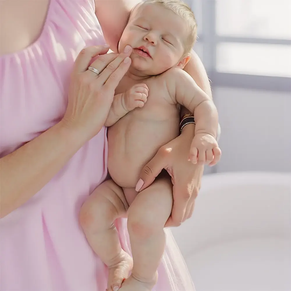 12"/16" Realistic Silicone Sleeping Baby Little Infant Boy or Girl Linsin, photograph 5