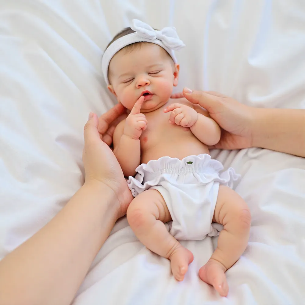 12" & 16" Reborn Baby Doll with Solid Silicone Material and Cuddly Holding Feel, photograph 2