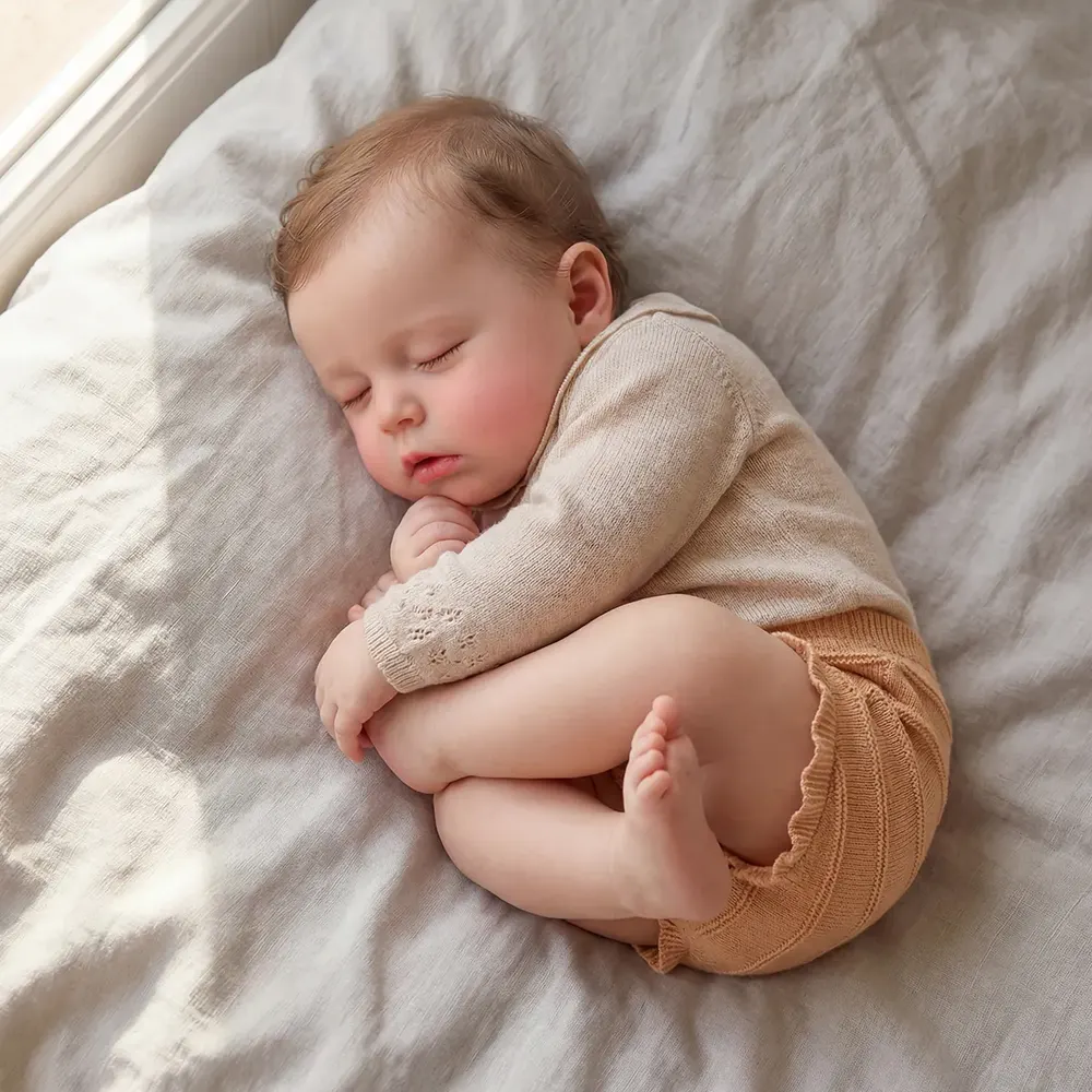 12"/16" Reborn Baby Girl with Plump Face, Newborn Silicone Dolls, photograph 4