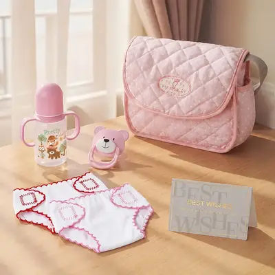 12"-16" Reborn Doll Beginner Starter Set 6Pcs, Feeding & Care Accessories