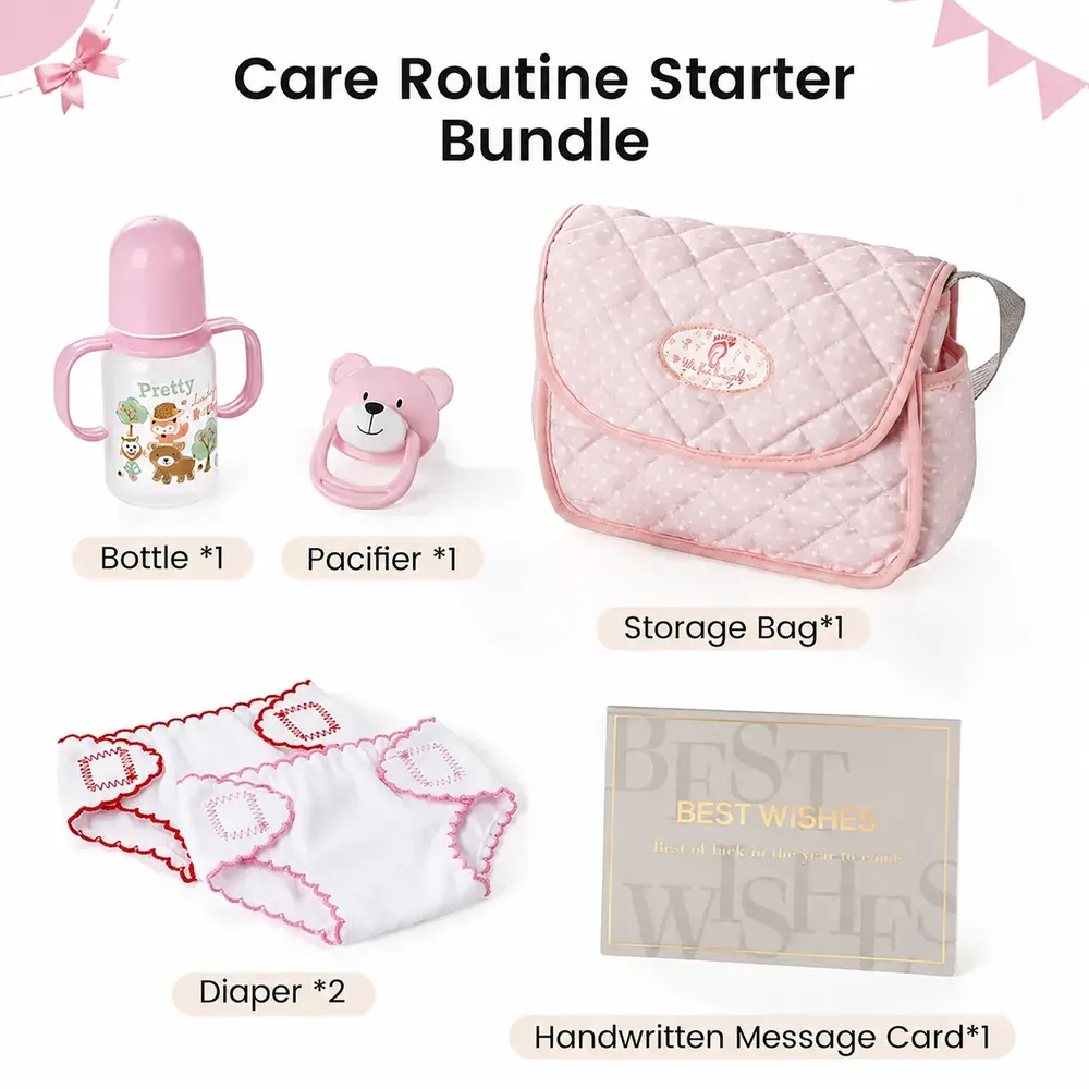 12"-16" Reborn Doll Beginner Starter Set 6Pcs, Feeding & Care Accessories, photograph 3