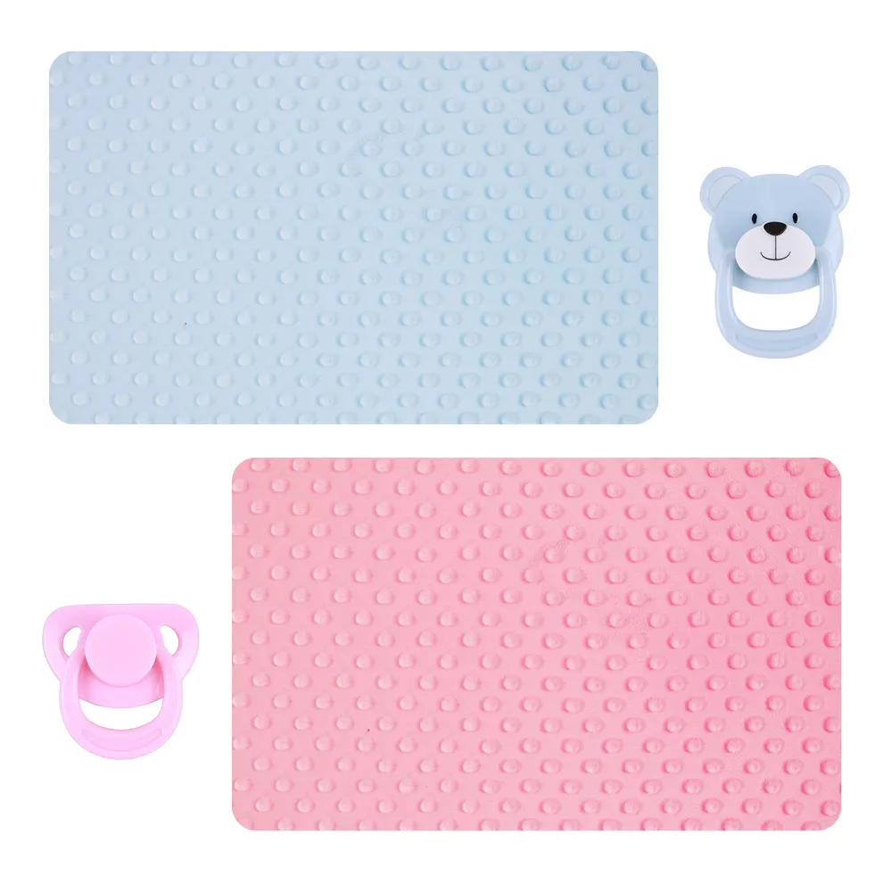 12"-18" Blue & Pink 4 Pcs Reborn Baby Doll Blanket and Pacifier Accessories Set