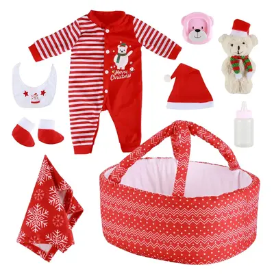 12" Christmas Decoration 9 Pcs Reborn Baby Doll Clothes Accessories Set