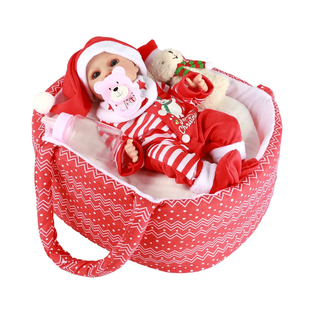 12" Christmas Decoration 9 Pcs Reborn Baby Doll Clothes Accessories Set, photograph 2