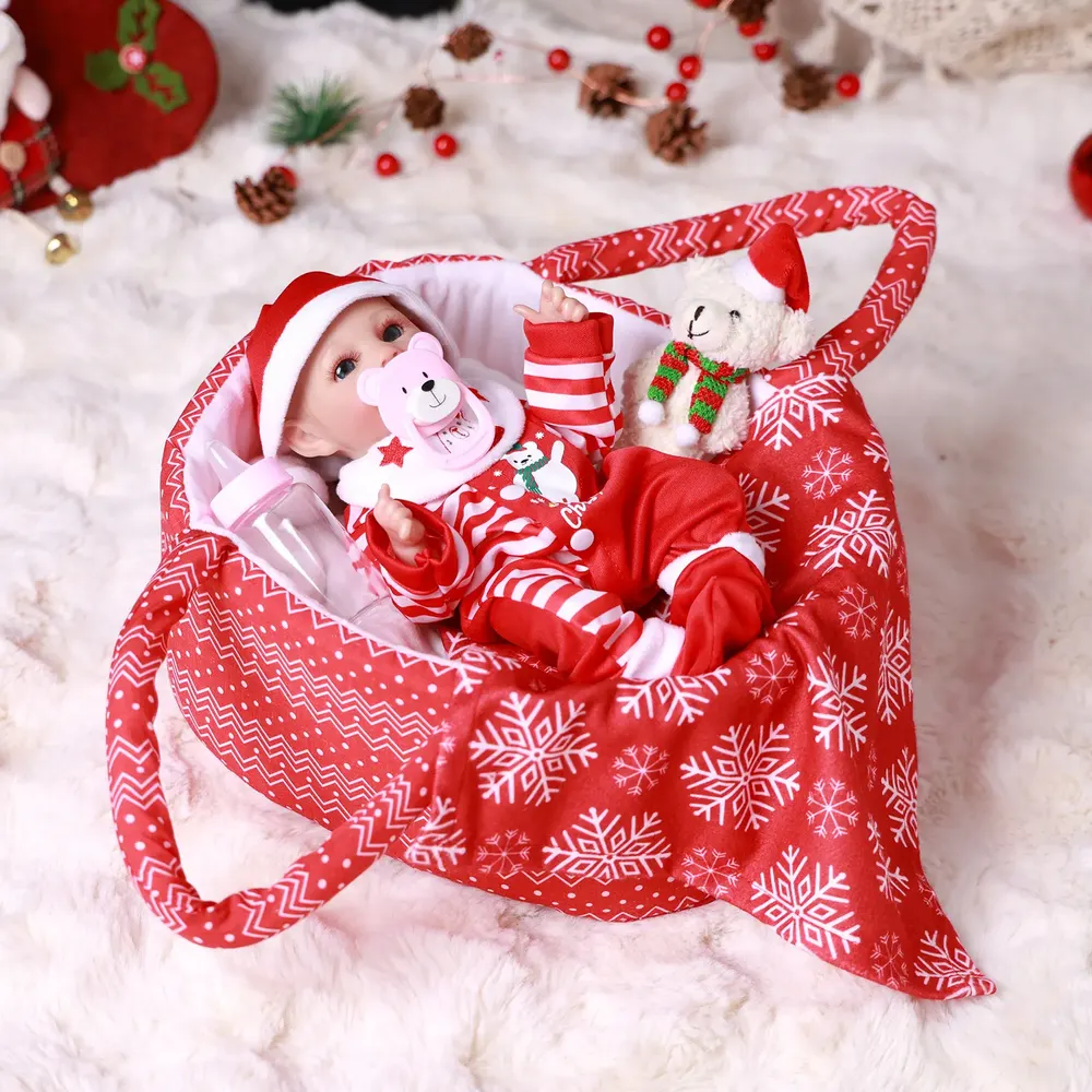 12" Christmas Decoration 9 Pcs Reborn Baby Doll Clothes Accessories Set, photograph 4