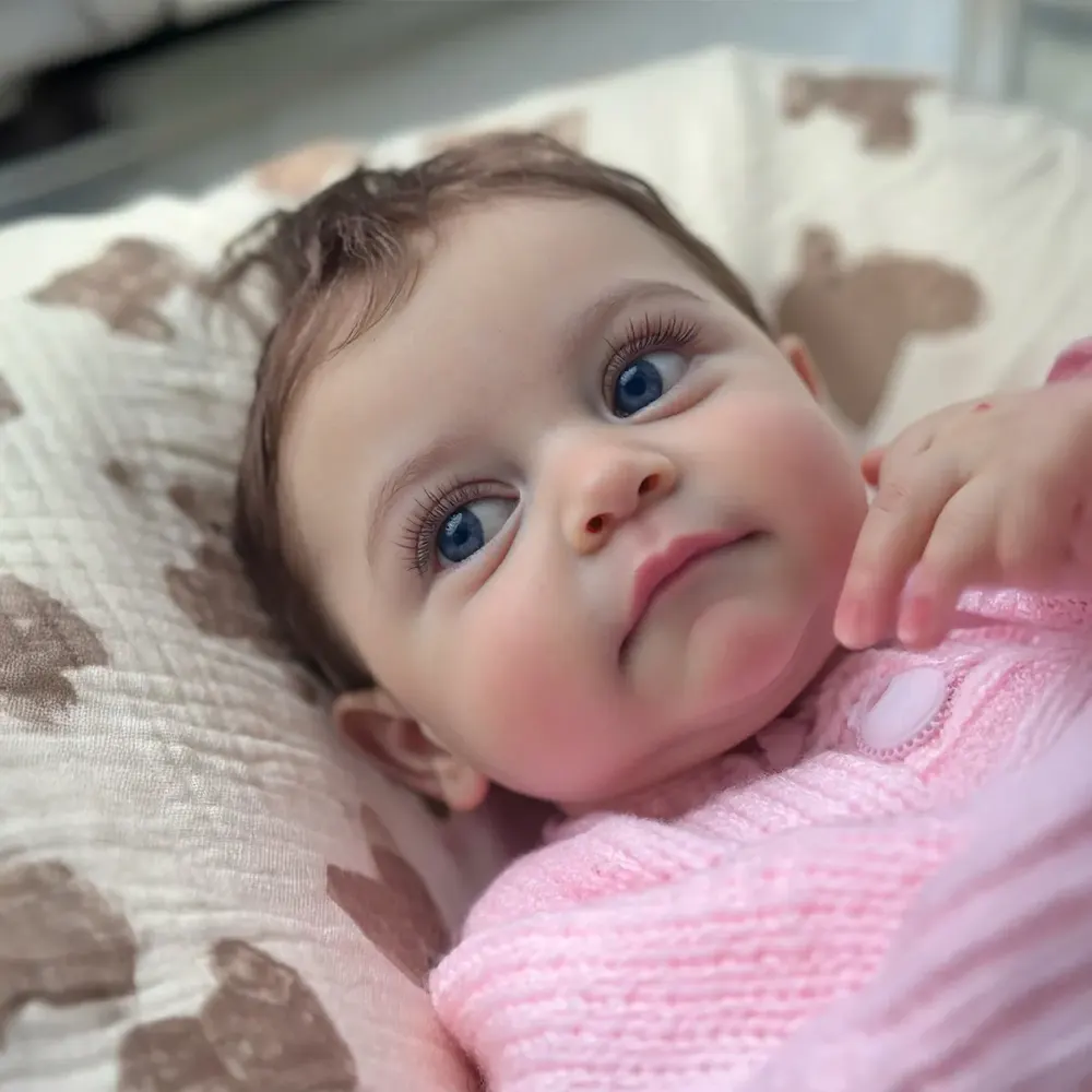 12" & 16" Realistic Reborn Baby Doll with Innocent Baby-Blue Eyes, photograph 3