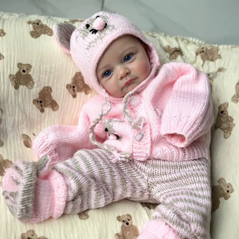 12" & 16" Realistic Reborn Baby Doll with Innocent Baby-Blue Eyes, photograph 4