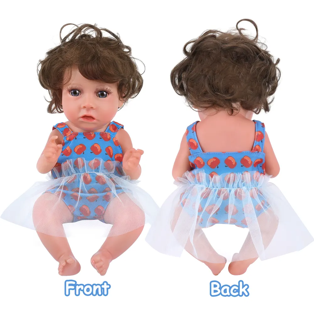 12" Essential Accessories Reborn Baby Girl Sweet Fruit Clothing 4 Pcs Gift Set, photograph 4
