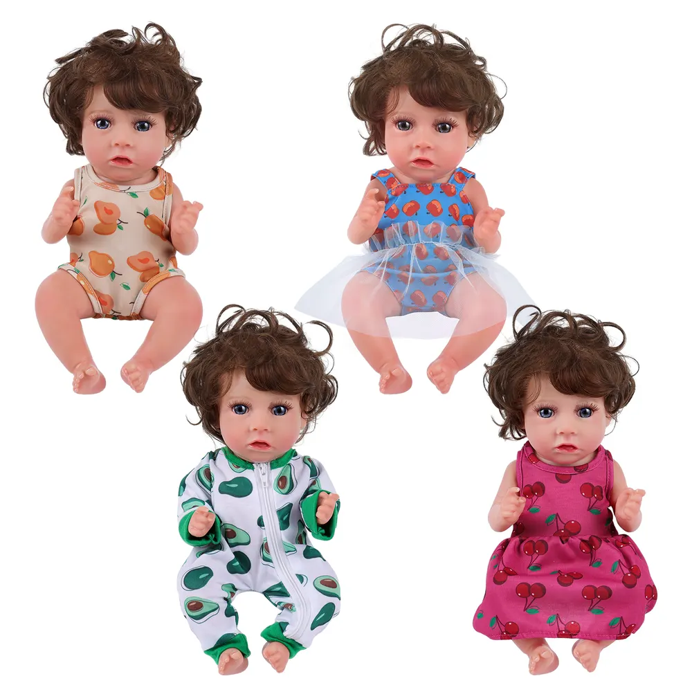 12" Essential Accessories Reborn Baby Girl Sweet Fruit Clothing 4 Pcs Gift Set, photograph 6