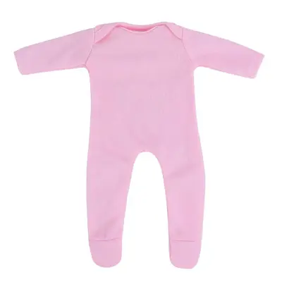 12" Light Pink Solid Colour Long-Sleeved Romper 1 Piece Set