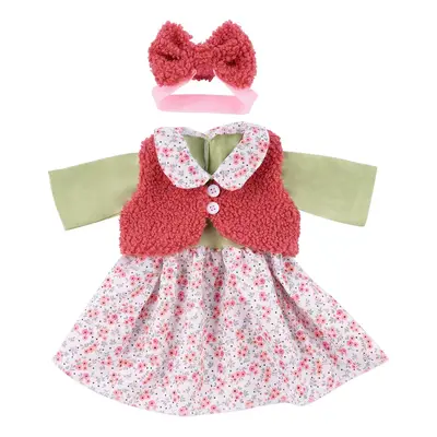 16" Green Dress Set 3 Pieces Including Hair Band and Vest