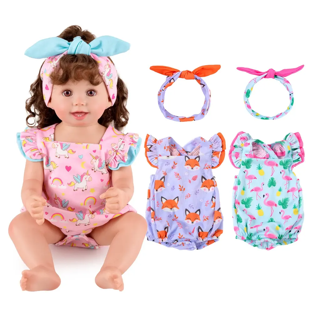 17"-20" 3Pcs Reborn Doll Specials Accessories Multi-style Clothing Set For Girls