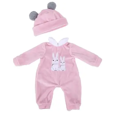 17"-20" Baby Dolls Girls Reborn Baby Dolls Clothes 2pcs Cute Bunny Long Sleeve