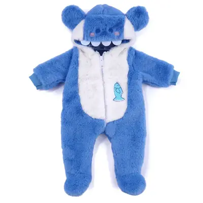 17"-20" Blue Shark Plush Bodysuit 1 Pcs Set for Reborn Babies