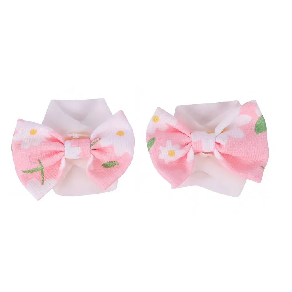 17"-20" Pink Floral Daisy Print Romper for 4 Pcs for Reborn Babies, photograph 4